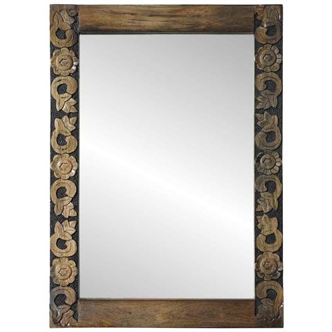 Specchio da parete Rettangolare Marrone Noce 70 x 50 cm - Foto 2
