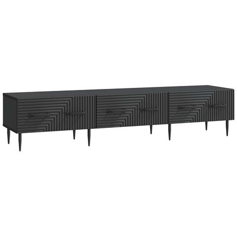 Mobile TV Nero 147 x 34,5 x 30 cm Legno ingegnerizzato - Foto 1
