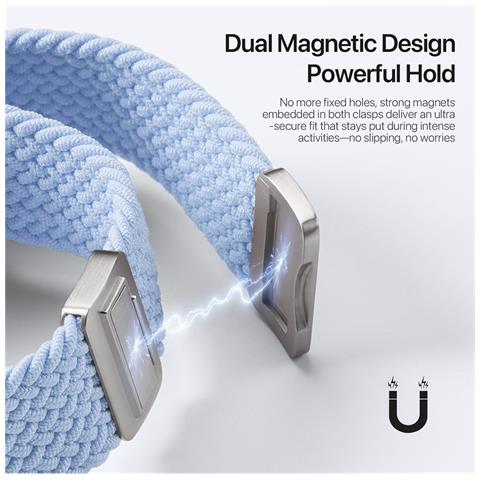 Cinturino Orologio per Apple Watch Series 11 10 42mm - Nylon, Blu - Foto 2