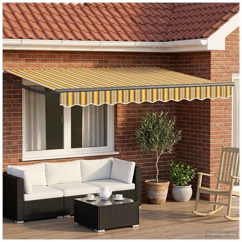 Tettuccio Elettrico Retrattile Giallo e Grigio 2,5 x 2 m - Foto 2