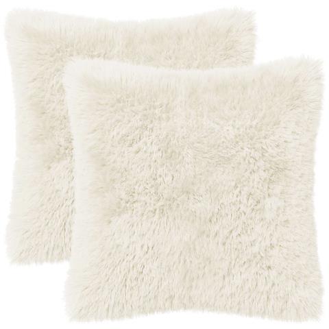Cuscino con cuscino HEERLEN 12 pz Bianco Fleece PV - Foto 1
