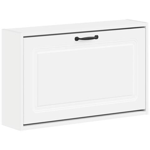 Mobiletto per Scarpe da Muro UTRECHT 71 x 17 x 43 cm Bianco - Foto 1