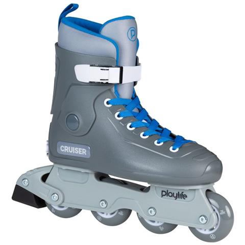 Playlife Pattini in linea regolabili per bambini, modello Cruiser, grigi (taglie 35-38) - Foto 4