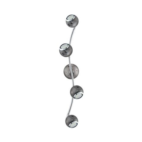 Lampada A 4 Faretti In Acciaio L. 64 Cm, 4x3w Led Gu10 Inclusi Nero - Foto 3