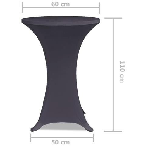 Copertura Elastica Per Tavolo 60 Cm Antracite - Foto 2