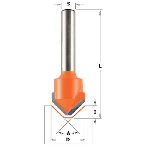 Fresa X Intagli A 90 Gr. Hw S=8 D=18x7.4x60 Dx (x Alucobond) 915.001.11 - Foto 1