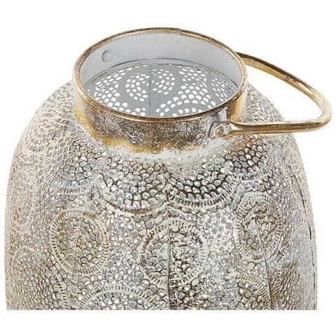 Lanterna Decorativa In Metallo Dorato 40 Cm Lantau - Foto 6