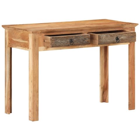 Scrivania 110x50x75 Cm In Legno Massello Di Recupero - Foto 10