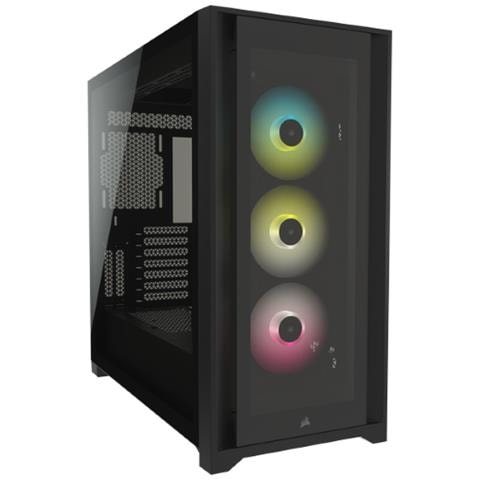 Corsair Case Mid-tower Icue 5000x Rgb Pannello In Vetro No Alim Cc-9011212-ww - Foto 1
