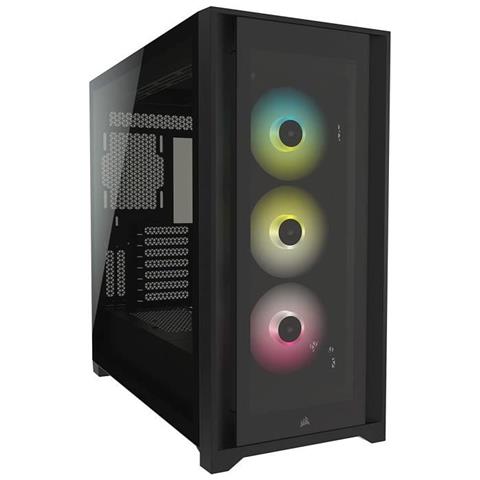 Corsair Case Mid-tower Icue 5000x Rgb Pannello In Vetro No Alim Cc-9011212-ww - Foto 2