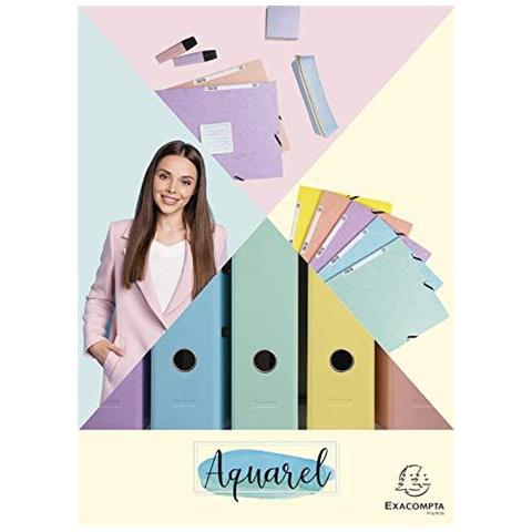 Aquarel Rivestito Di Plastica A4 Raccoglitore Ad Anelli 2 Anelli Di 40 Millimetri Spine Rosa - Foto 4