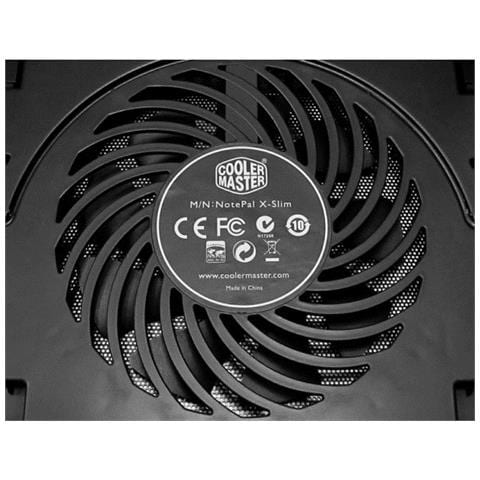 Cooler Master NotePal X-Slim, 2.0, 0.38A, 1.9W, Nero, 380 x 270 x 27,5 mm, 700g - Foto 2