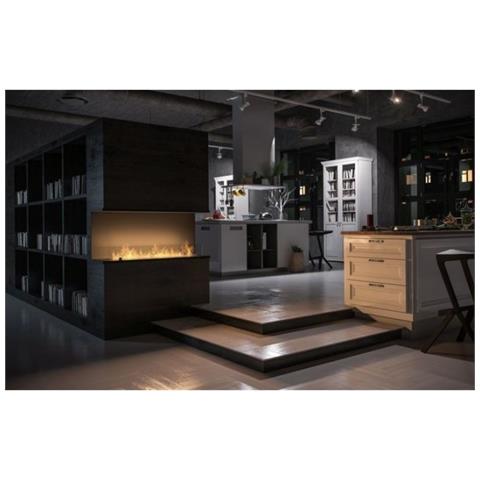 Inside C Vers2 - Biocamino Trifacciale Camino A Bioetanolo Da Incasso Cm 100 - Bruciatore Lineare 80cm / Capienza 2l - Foto 2