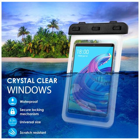 Custodia Impermeabile Per Tablet Da 7,9 Pollici Nera - Foto 12