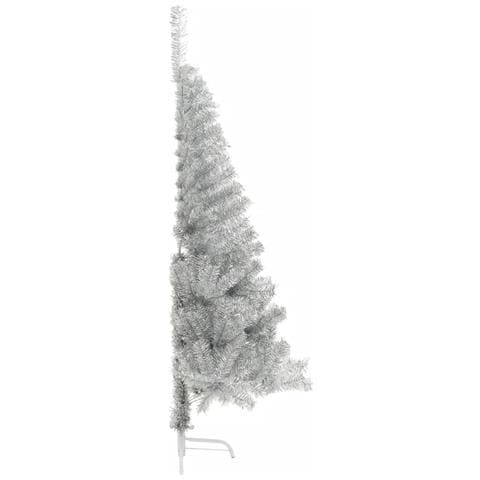 Albero di Natale a Metà con Supporto Argento 180 cm PET - Foto 8