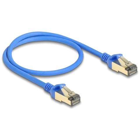 Cavo di rete RJ45 Cat. 8.1 F /FTP sottile da 0,5 m blu - Foto 2