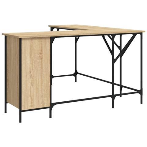 Scrivania Rovere Sonoma 141x141x75 Cm In Legno Multistrato - Foto 2