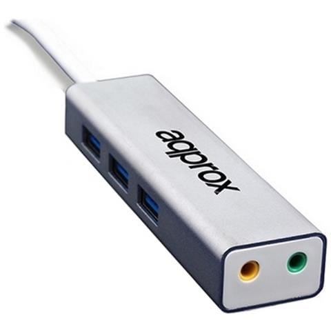 Scheda Audio Esterna Appusb51hub Usb 3.0 3.5 Mm Grigio - Foto 1