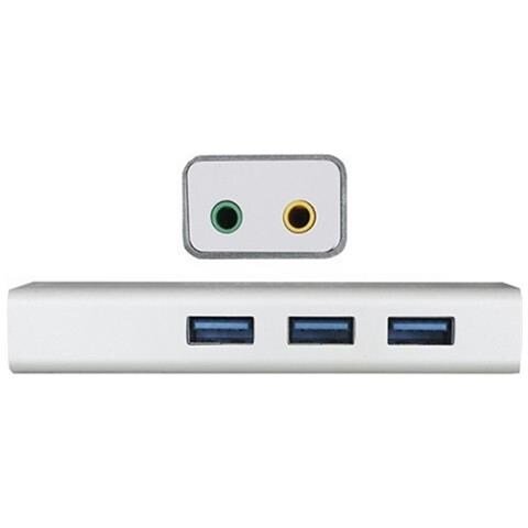 Scheda Audio Esterna Appusb51hub Usb 3.0 3.5 Mm Grigio - Foto 2