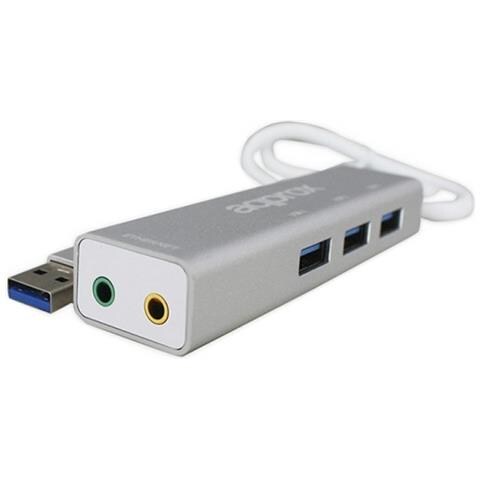 Scheda Audio Esterna Appusb51hub Usb 3.0 3.5 Mm Grigio - Foto 3