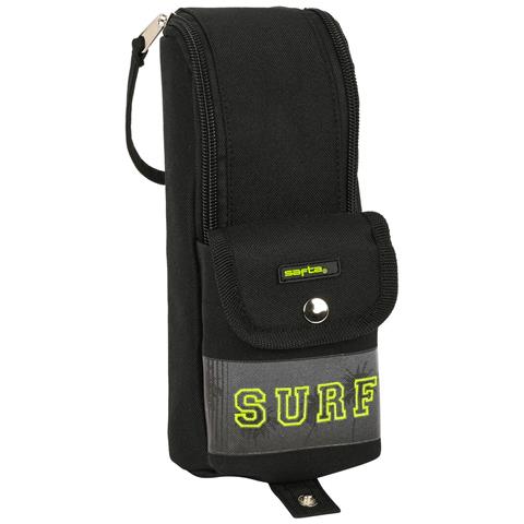 Astuccio Scuola Safta Surf Nero (6 X 21 X 6 Cm) - Foto 1