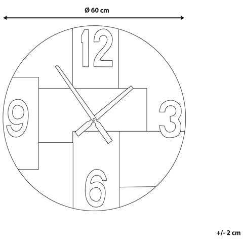 Orologio Da Parete Legno Chiaro Ø 60 Cm Michapan - Foto 2