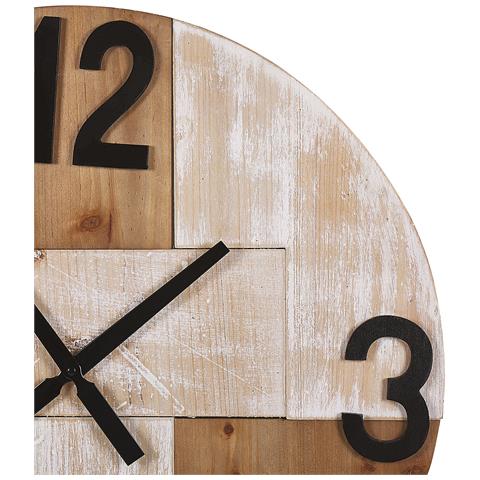 Orologio Da Parete Legno Chiaro Ø 60 Cm Michapan - Foto 6