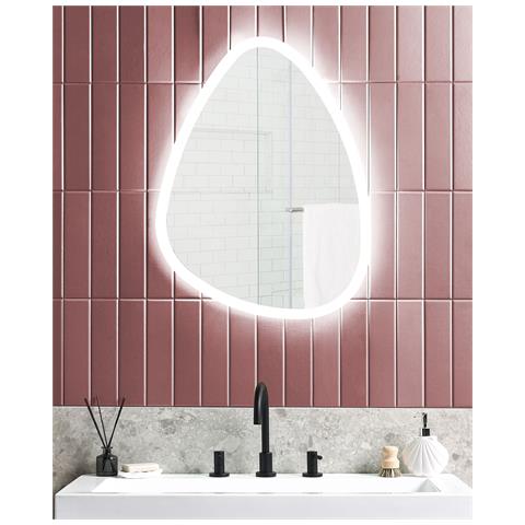 Specchio Da Bagno Con Luce Led Bethune 58 Cm 78 Cm Argento - Foto 1