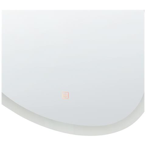 Specchio Da Bagno Con Luce Led Bethune 58 Cm 78 Cm Argento - Foto 2