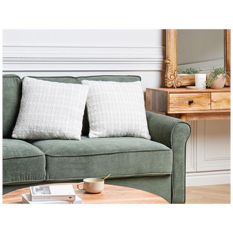 Set Di 2 Cuscini Douris 45 X 45 Cm Beige Chiaro Trama A Scacchi - Foto 1