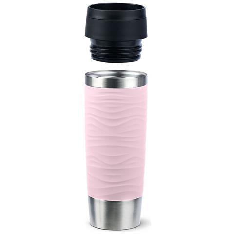 Travel Mug Waves Grande 500 ml Rosa, Acciaio inox - Foto 5