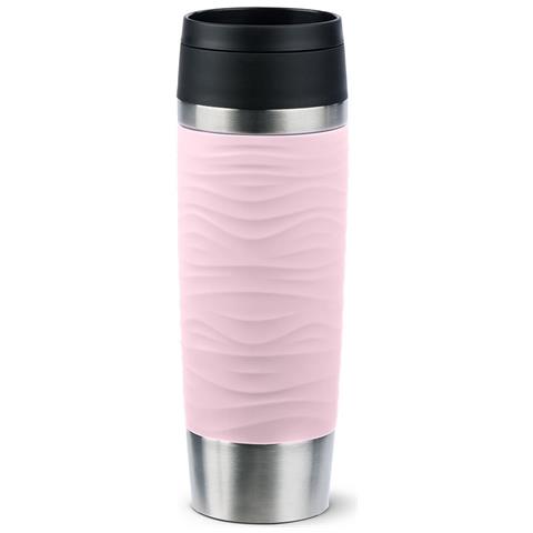 Travel Mug Waves Grande 500 ml Rosa, Acciaio inox - Foto 1