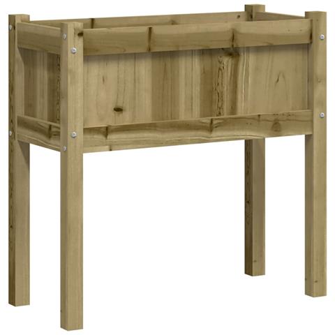 Fioriera Giardino Con Gambe 70x31x70 Cm Legno Pino Impregnato - Foto 2
