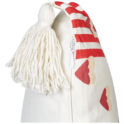 Set Di 2 Cuscini Banksia Cotone 45 X 45 Cm Rosso A Strisce - Foto 2