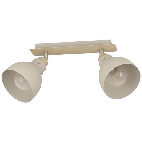 Spot Vintage Arrecife In Acciaio Marrone 2 Luci E27 28w Ip20 - Foto 1