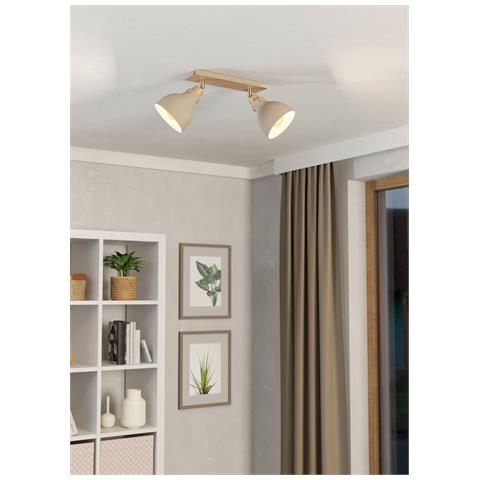 Spot Vintage Arrecife In Acciaio Marrone 2 Luci E27 28w Ip20 - Foto 2