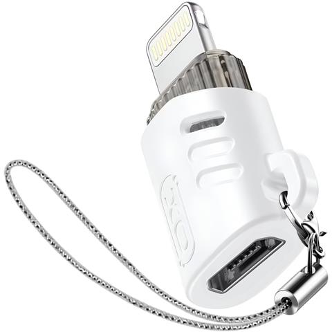 Adattatore Da Micro-usb Femmina A Lightning Maschio Ultra-compatto, Bianco - Foto 1