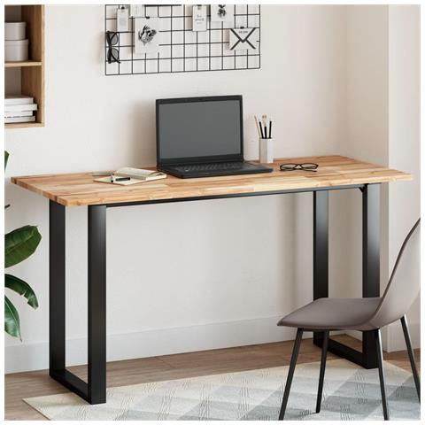 Piano Tavolo Rettangolare 120x60x2cm Legno Massello Di Acacia - Foto 1