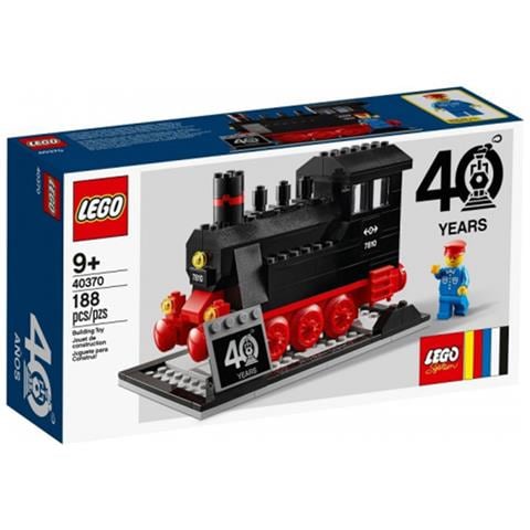 40370 Set Treno 188pcs 40° Anniversario Modello Motore A Vapore, Nero / Rosso - Foto 2
