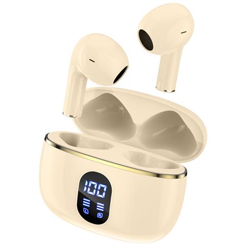Auricolari Tws Bluetooth 5.3 Compatibili Con Siri Modello Dallas, Beige - Foto 1