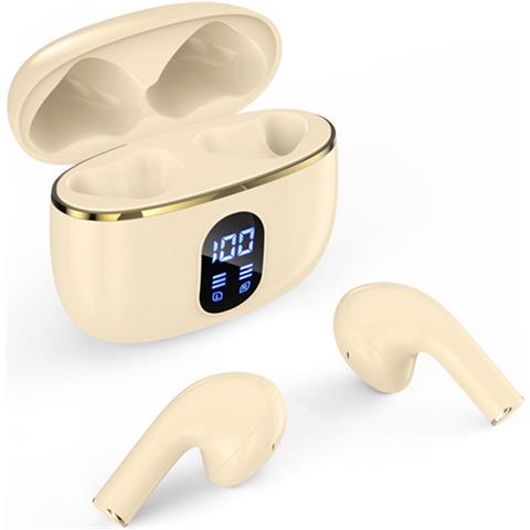 Auricolari Tws Bluetooth 5.3 Compatibili Con Siri Modello Dallas, Beige - Foto 2