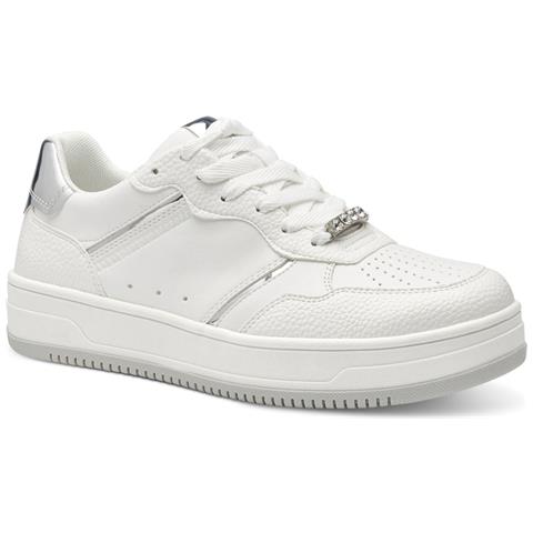 Leisure Trainers White Silver Sneakers Sintetico E Tessile Scarpe Donna Bianco Eu 37, 1-23729-42 171 - Foto 1