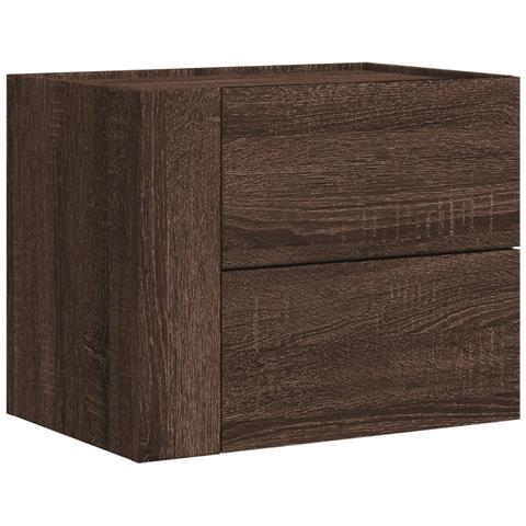 Comodino A Muro Rovere Marrone 45x30x35 Cm - Foto 2