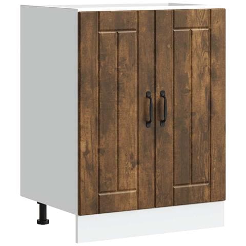 Mobile Base Lavello Lucca Rovere Fumo In Legno Multistrato - Foto 1