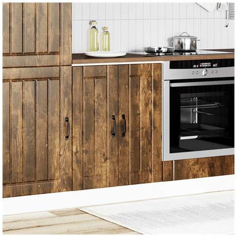 Mobile Base Lavello Lucca Rovere Fumo In Legno Multistrato - Foto 2