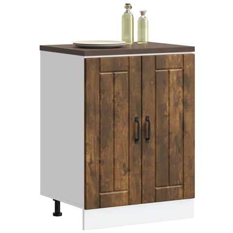 Mobile Base Lavello Lucca Rovere Fumo In Legno Multistrato - Foto 3