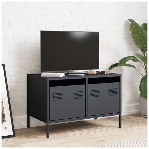 Mobile Tv Antracite 68x39x43,5 Cm In Acciaio Laminato A Freddo - Foto 3
