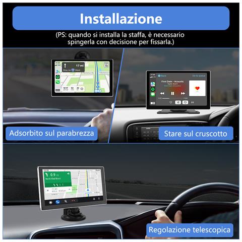 Carplay Auto, 9 Pollici Portatile Wireless Carplay Android Auto Airplay Autolink Bluetooth Car Radio Per Auto Camion Taxi Autobus Camper - Foto 2