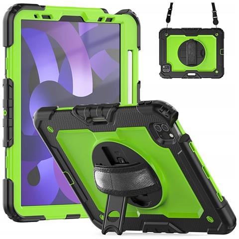 Custodia Regolabile Verde Per Ipad Air 5/4 E Pro 11"" Con Cinghia E Supporto Elegante - Foto 1