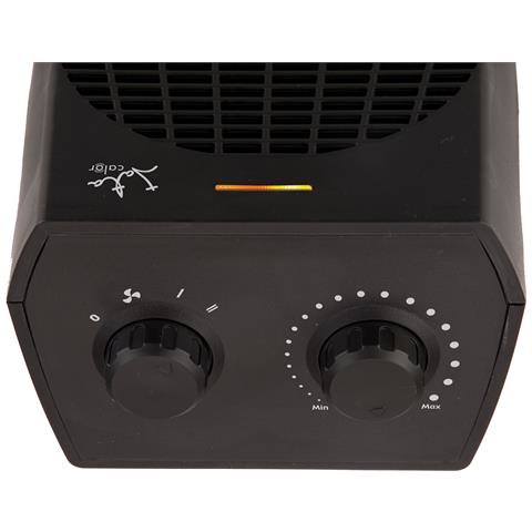 TV74 stufetta elettrica Interno Nero 2000 W Riscaldatore ambiente elettrico con ventilatore - Foto 2